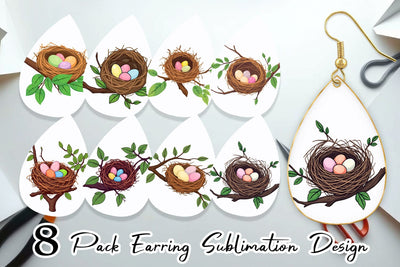 Earring Spring Bunny Sublimation artnoy 