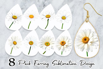 Earring Spring Dandelion Sublimation artnoy 