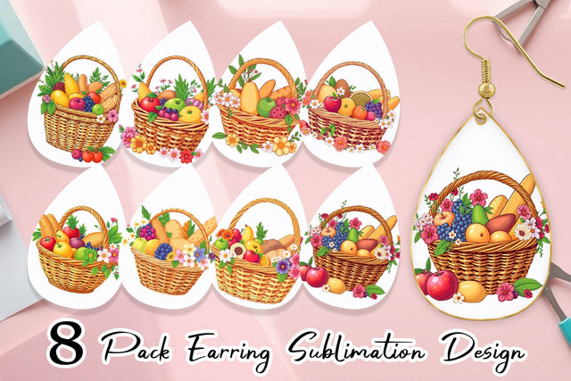 Earring Spring Picnic Sublimation artnoy 