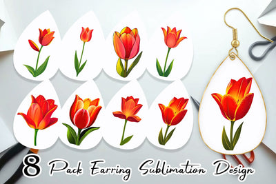 Earring Spring Umbrella Sublimation artnoy 