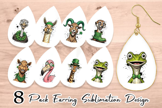 Earring St Paddys Animal Charms Sublimation artnoy 
