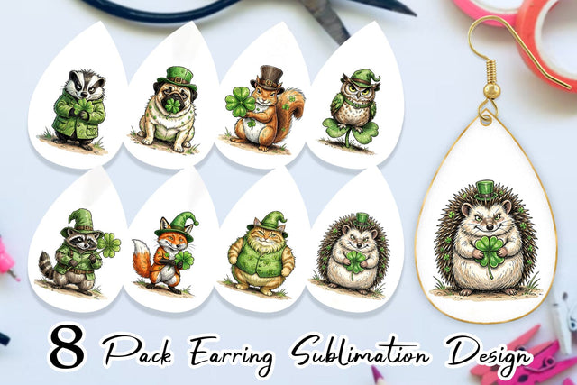 Earring St Paddys Lucky Animal Sublimation artnoy 