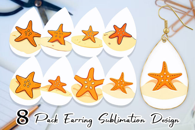 Earring Starfish Sublimation artnoy 