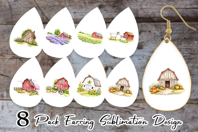 Earring Summer Barn Sublimation artnoy 