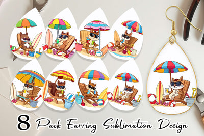 Earring Summer Squirrel Sublimation artnoy 
