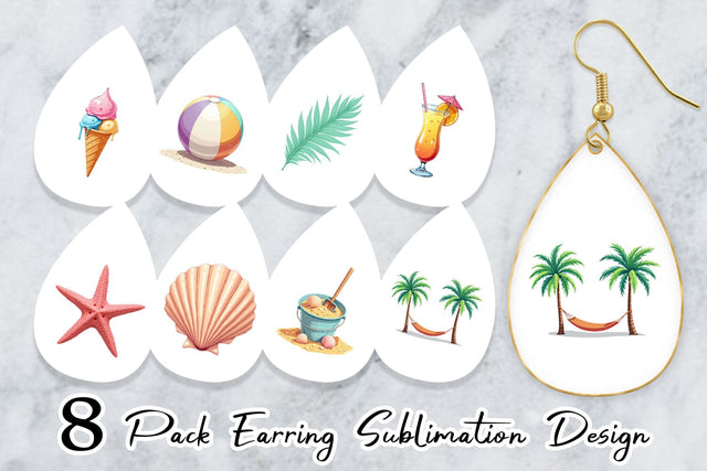 Earring Summer Vibes Sublimation artnoy 