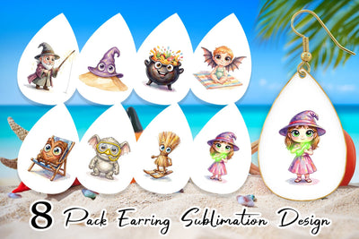 Earring Sunburn Sorcery Summerween Sublimation artnoy 