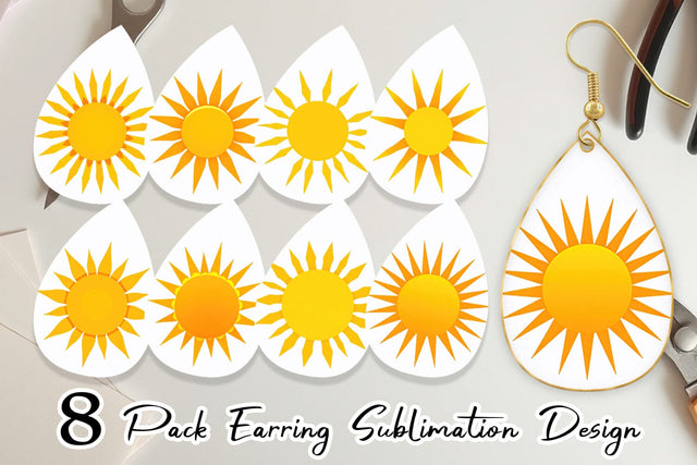 Earring Sunburst Sublimation artnoy 