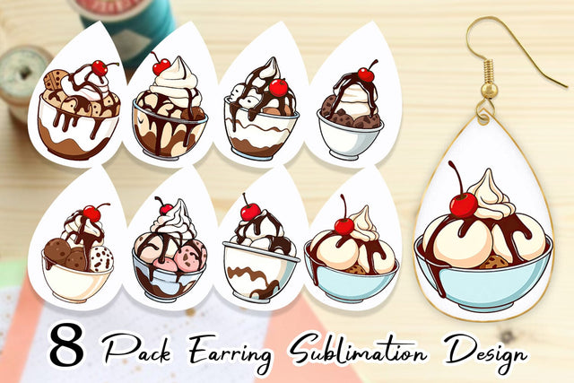 Earring Sundae Delight Sublimation artnoy 