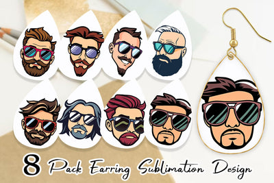 Earring Sunglasses Sublimation artnoy 