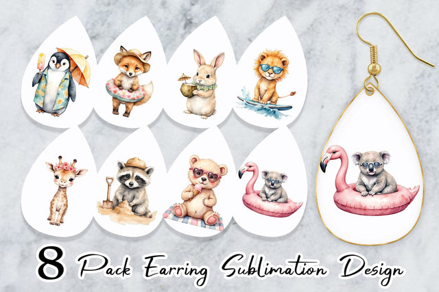 Earring Sunny Season Friends Sublimation artnoy 