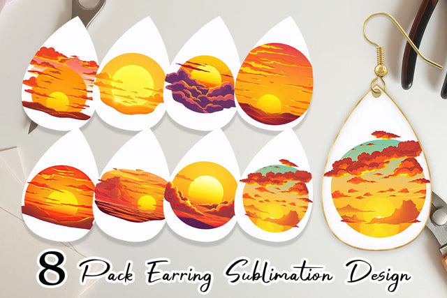 Earring Sunset Sublimation artnoy 