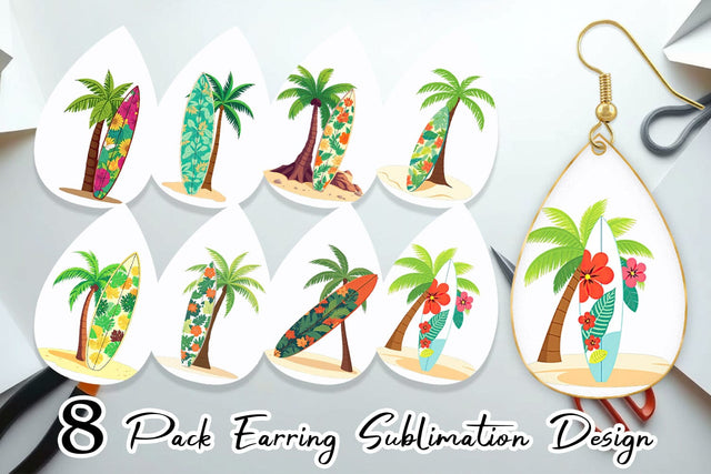 Earring Surfboard Sublimation artnoy 