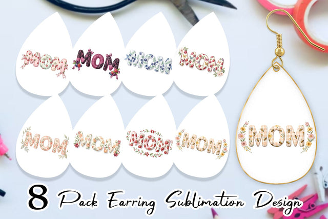 Earring Sweet Berry MOM Cottagecore Watercolor Sublimation artnoy 