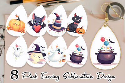Earring Sweet Spooky Pastels Sublimation artnoy 
