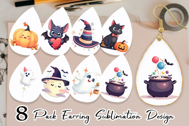 Earring Sweet Spooky Pastels Sublimation artnoy 