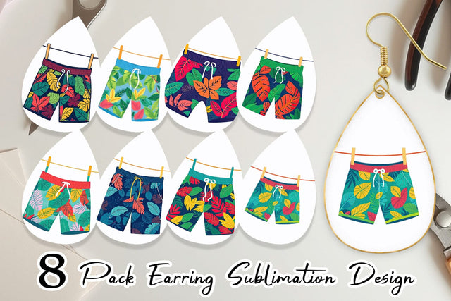 Earring Swim Trunks Sublimation artnoy 