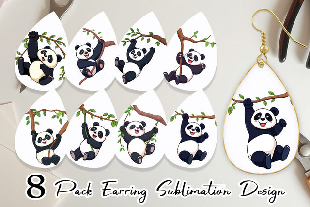 Earring Swing Panda Sublimation artnoy 