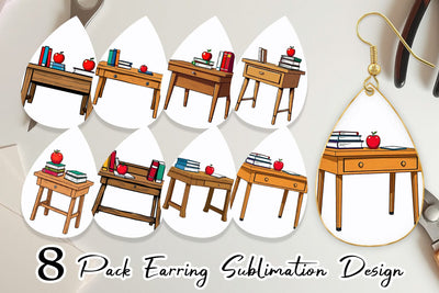 Earring Teacher Desk Sublimation artnoy 