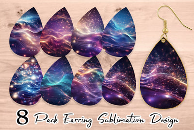 Earring Teardrop Particles Light Sublimation artnoy 