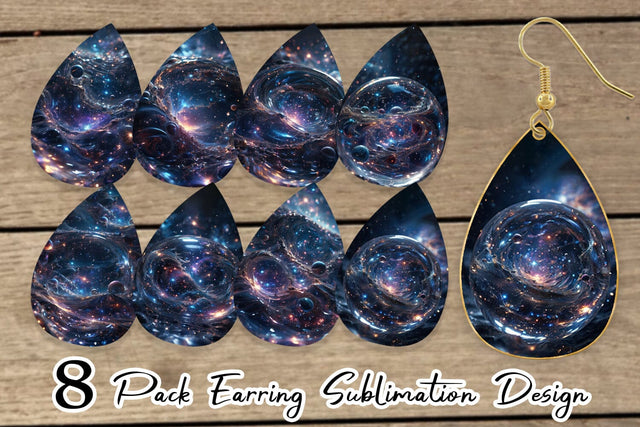 Earring Teardrop Space Galaxy Infinite Sublimation artnoy 