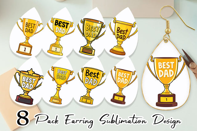 Earring Trophy Sublimation artnoy 