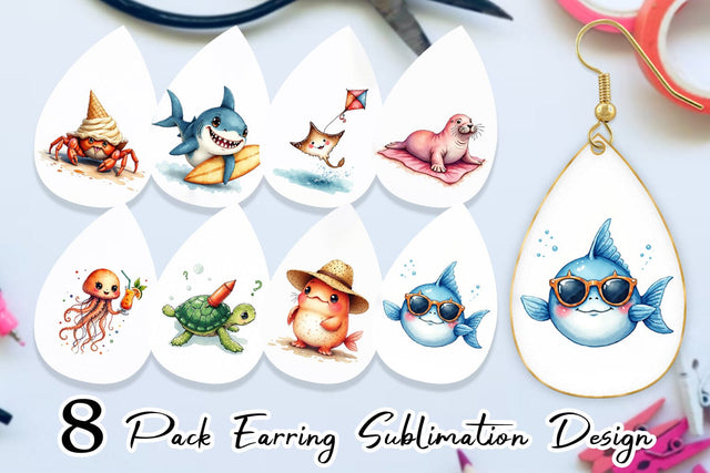 Earring UglyCute Ocean Oddities Sublimation artnoy 