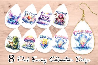 Earring Unique Odd Alien Quotes Sublimation artnoy 