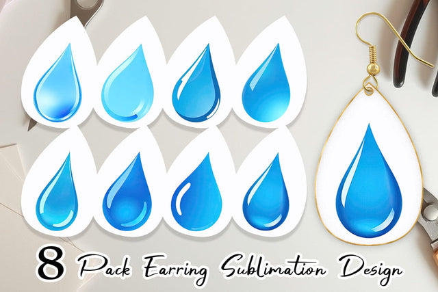 Earring Water Droplet Sublimation artnoy 