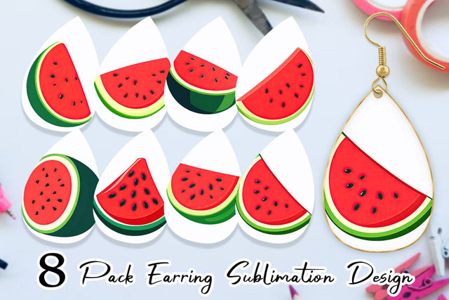 Earring Watermelon Sublimation artnoy 