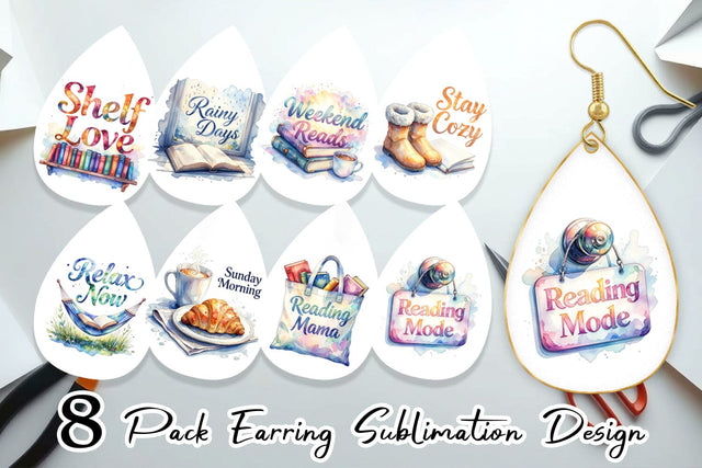 Earring Weekend Reading Quotes Sublimation artnoy 