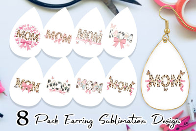 Earring Whimsical Boho MOM Butterfly Sublimation artnoy 