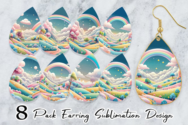 Earring Whimsical Wonderland Sublimation artnoy 