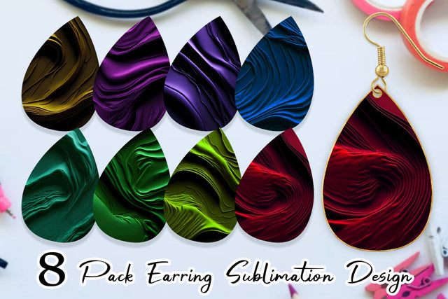 Earring Whipped Texture Sublimation artnoy 