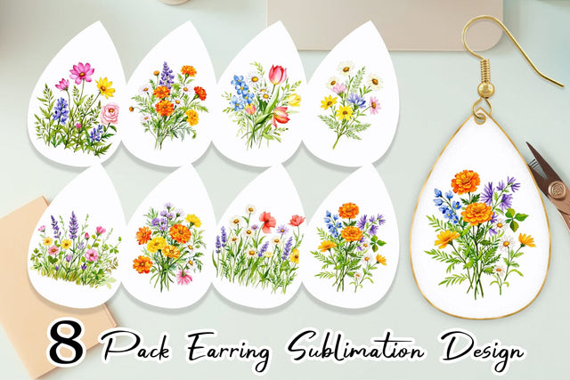 Earring Wildflower Drift Sublimation artnoy 