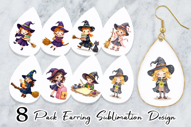 Earring Witch School Days Sublimation artnoy 