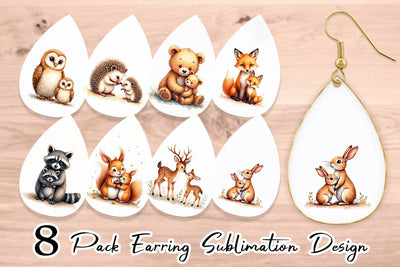 Earring Woodland Babies Sublimation artnoy 