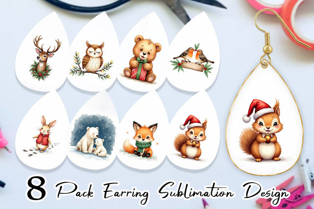 Earring Woodland Whimsy Sublimation artnoy 
