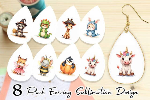 Earring Wrong Costume Baby Animals Sublimation artnoy 