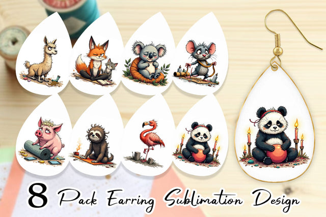 Earring Yoga Grumps Sublimation artnoy 