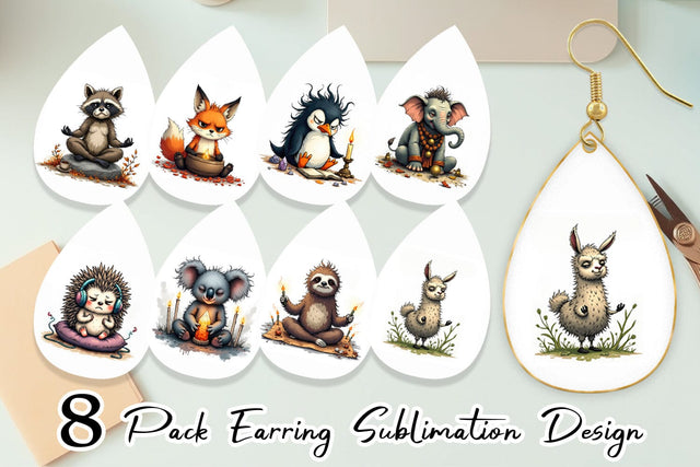 Earring Zen Fail Critters Sublimation artnoy 