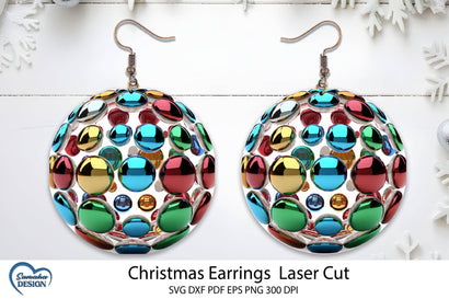 Earrings Christmas Sublimation. SVG Samaha Design 