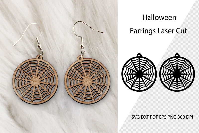Earrings Laser Cut. Earrings SVG. Halloween Laser Cut File. SVG Samaha Design 