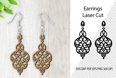 Earrings Laser Cut. Laser Cut earrings SVG. Earrings SVG. SVG Samaha Design 