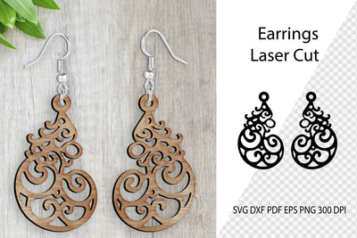 Earrings Laser Cut. Laser Cut earrings SVG. Earrings SVG. SVG Samaha Design 