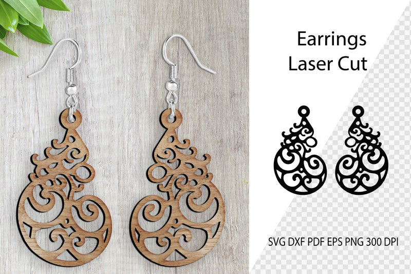 Earrings Laser Cut. Laser Cut earrings SVG. Earrings SVG. SVG Samaha Design 
