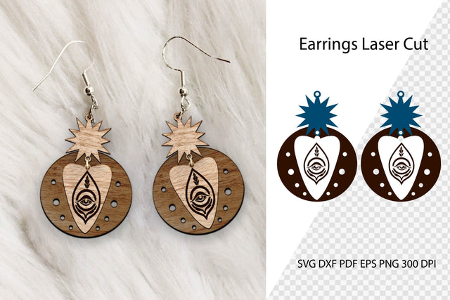 Earrings Laser Cut. Laser Cut earrings SVG. Earrings SVG. SVG Samaha Design 