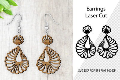 Earrings Laser Cut. Laser Cut earrings SVG. Earrings SVG SVG Samaha Design 