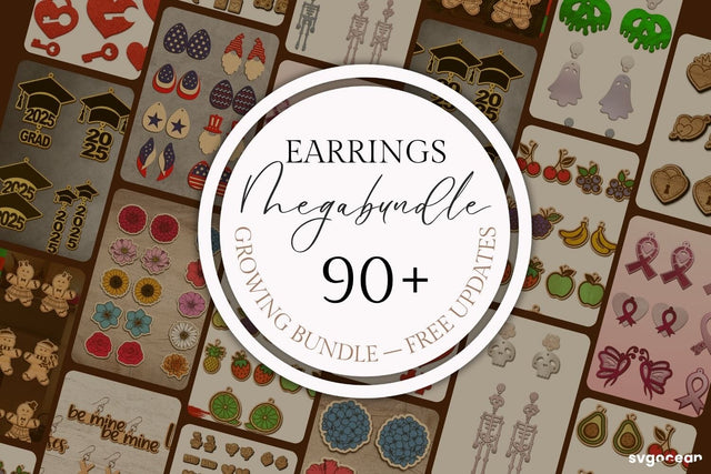 Earrings Laser Cut Mega Bundle SVG SvgOcean 