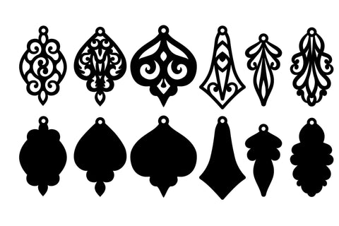Earrings SVG Bundle, Pendant Template For Laser Cut SVG Yuliya 